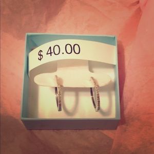 Silver hoop earrings